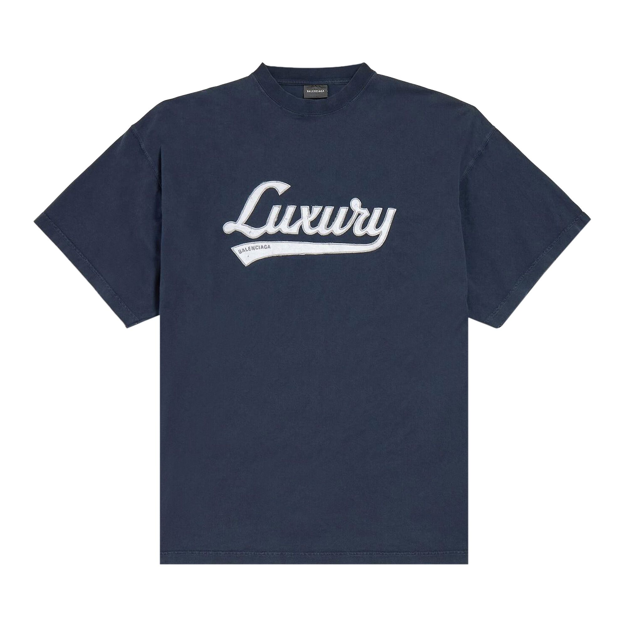Buy Balenciaga Oversized T-Shirt 'Washed Navy/White' - 850345