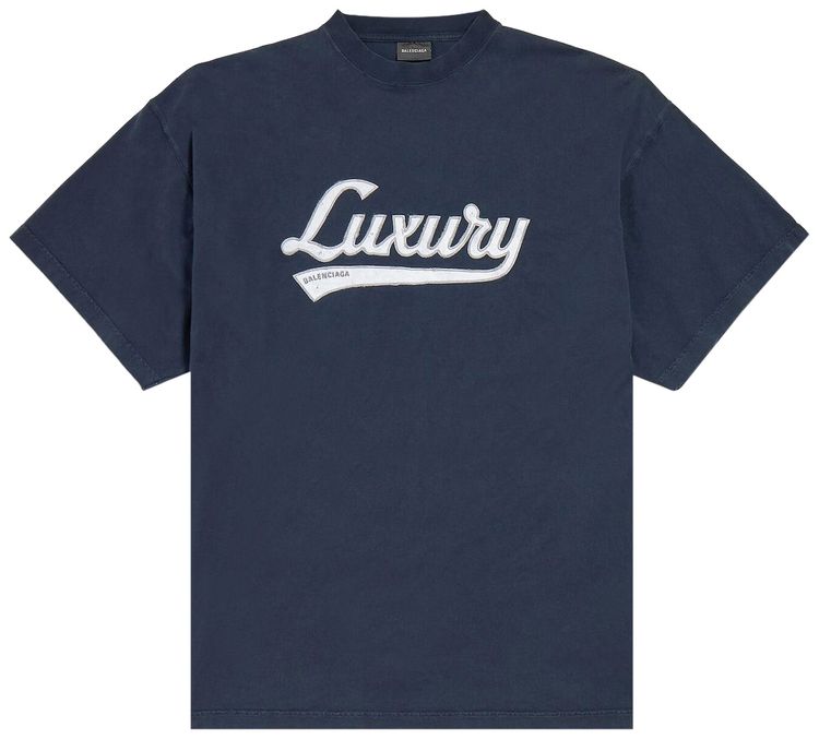 Balenciaga Oversized T Shirt Washed NavyWhite