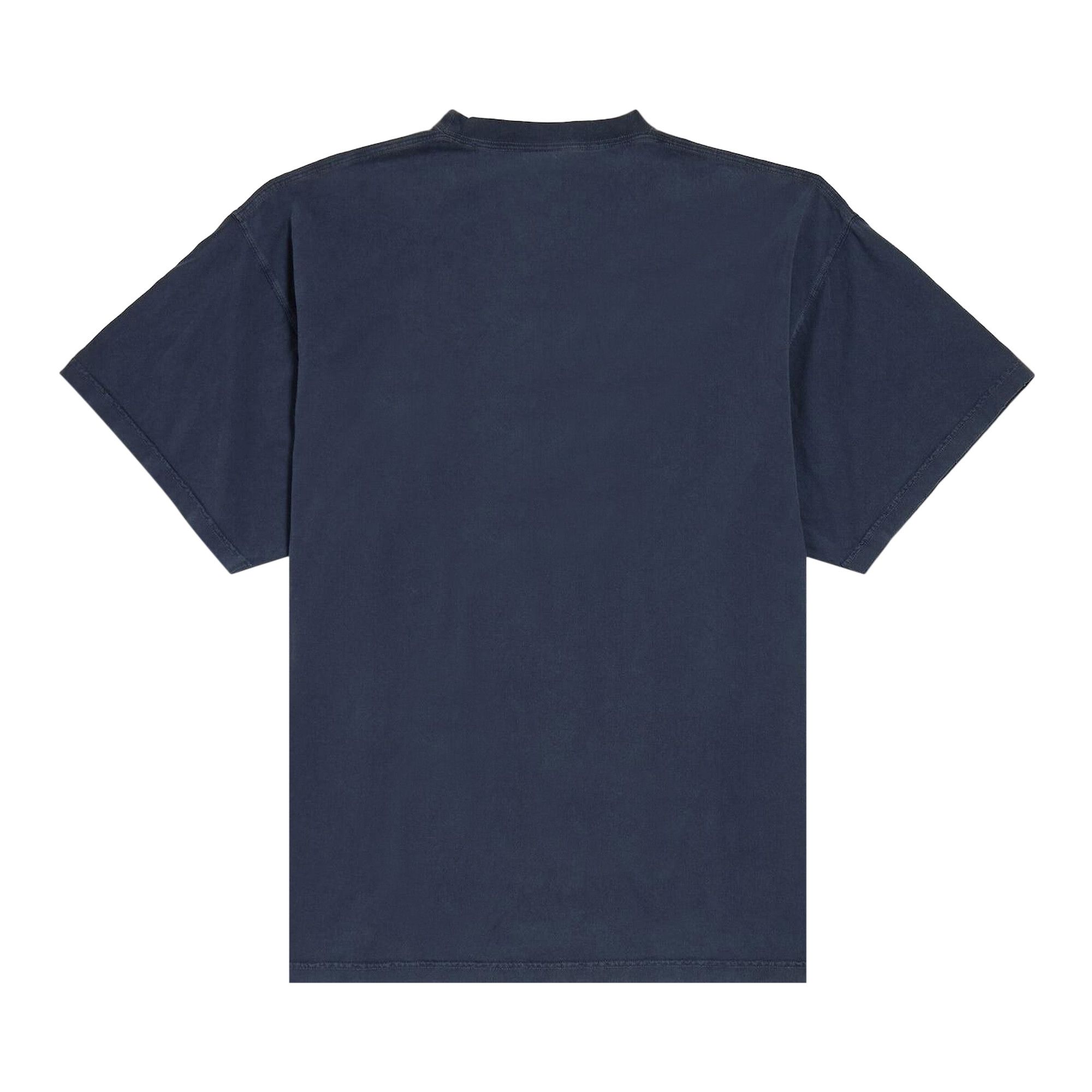 Buy Balenciaga Oversized T-Shirt 'Washed Navy/White' - 850345