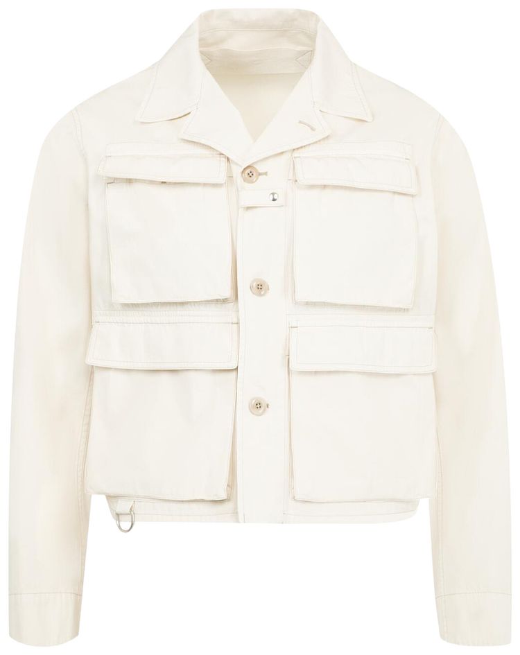 Lemaire Short Utility Jacket Light Cream