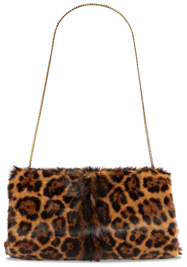 Saint Laurent Pony Hair Clutch Manto Naturale