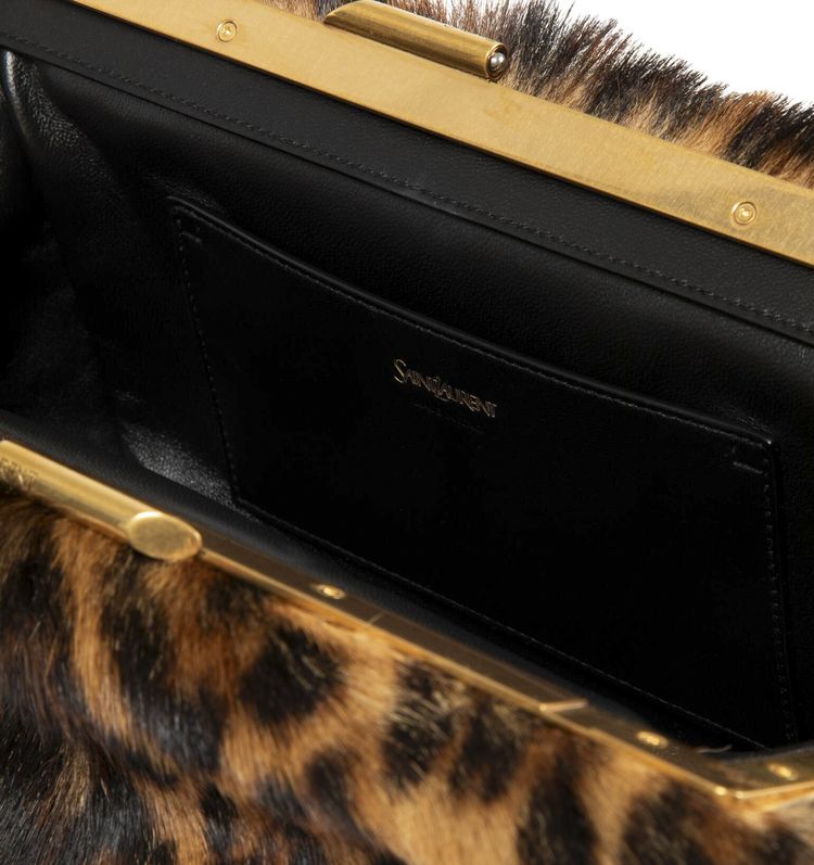 Saint Laurent Pony Hair Clutch Manto Naturale