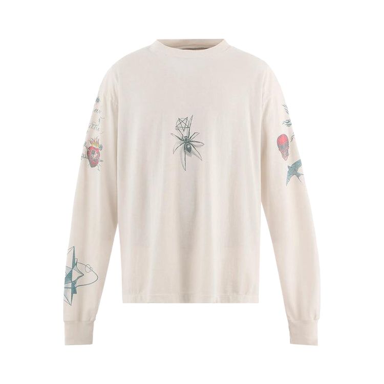 SAINT Mxxxxxx x Dr Woo Tattoo Long Sleeve Tee White
