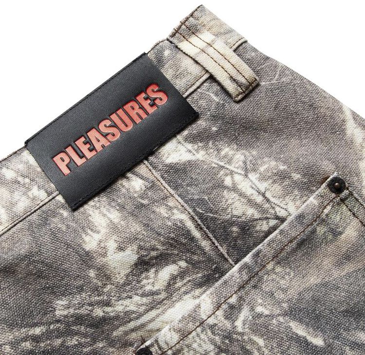 Pleasures Hunt Canvas Jorts Sand Camo