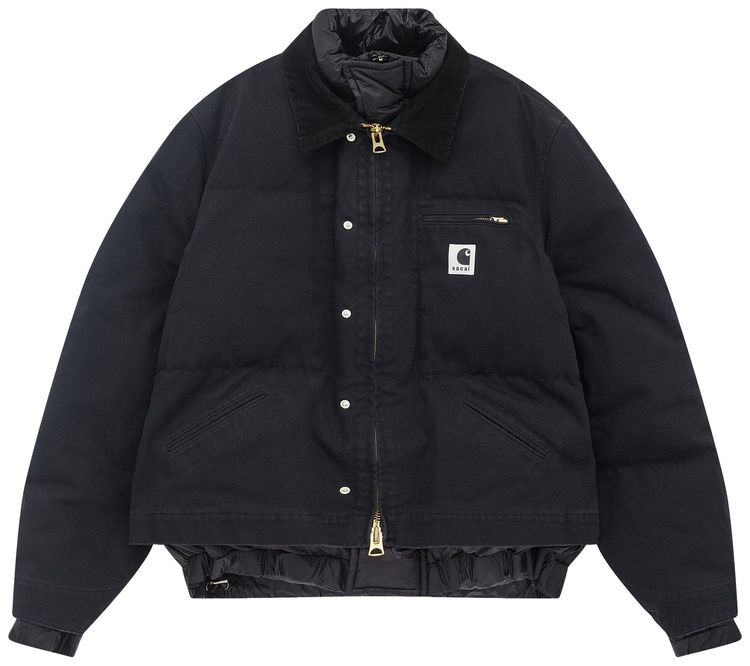 Sacai x Carhartt WIP Washed Duck Puffer Jacket Black