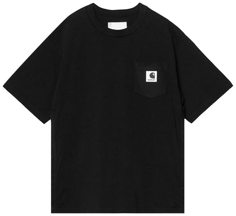 Sacai x Carhartt WIP Cotton Jersey T Shirt Black