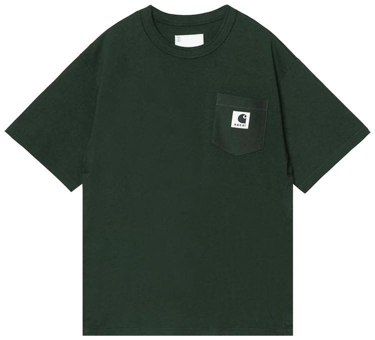 Sacai x Carhartt WIP Cotton Jersey T Shirt Green