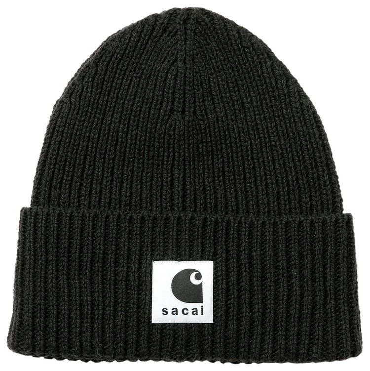 Sacai x Carhartt WIP Wool Knit Beanie Black