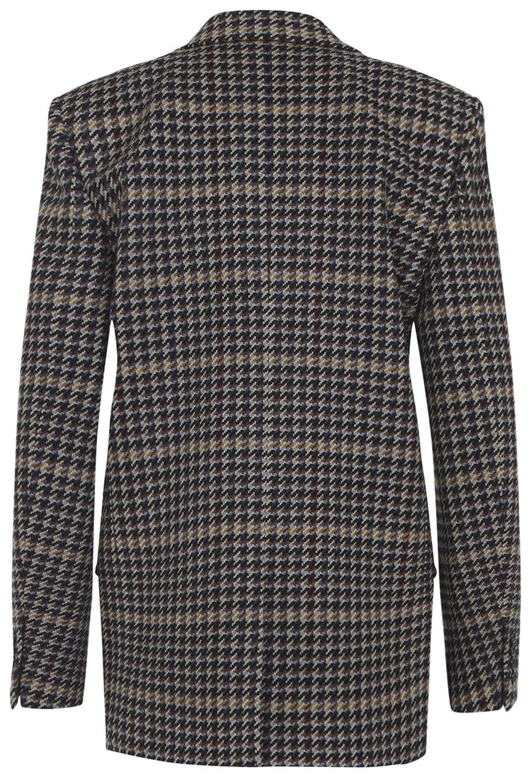 Saint Laurent Veste Lainage Carreaux Multicolor