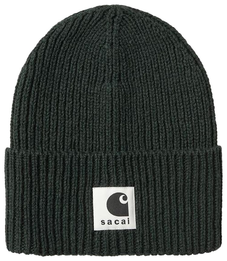 Sacai x Carhartt WIP Wool Knit Beanie Green