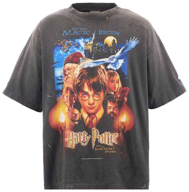 SAINT Mxxxxxx Harry Potter Sorcerers Stone Short Sleeve Tee Black