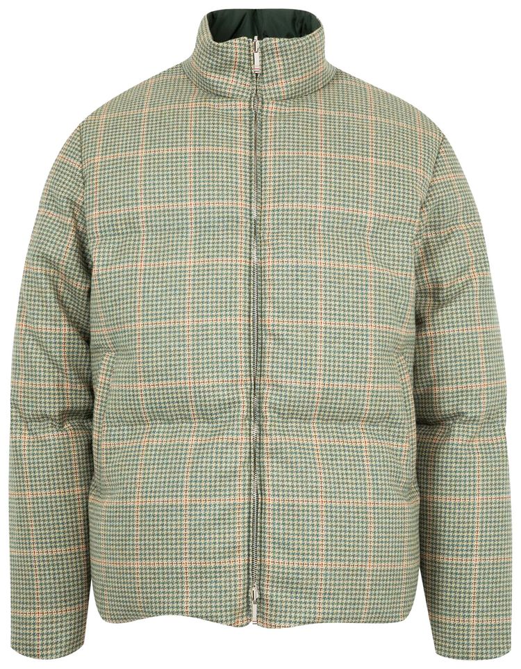 Thom Browne Reversible Funnel Neck Jacket In Ultra Light Nylon Tech Green