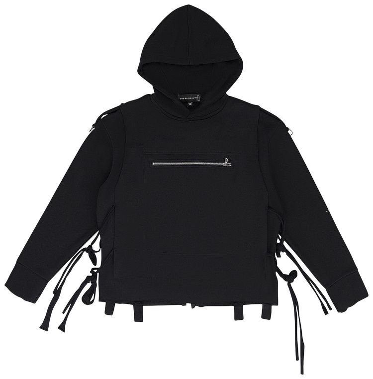 Who Decides War Zippered Multilayer Hoodie Black
