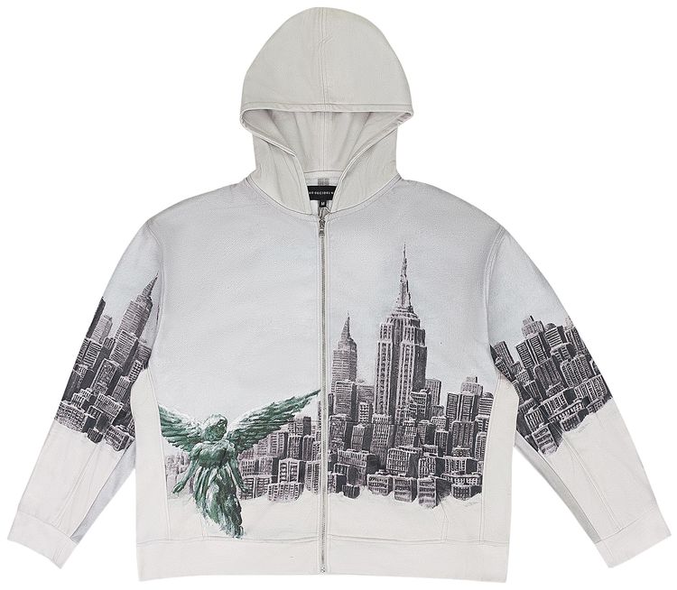 Who Decides War Angel Over The City Hoodie Blue