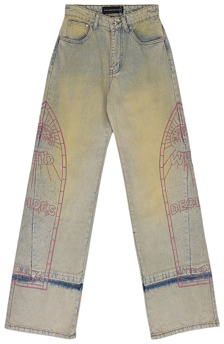 Who Decides War Extended Hem Relaxed Fit Jeans Blue