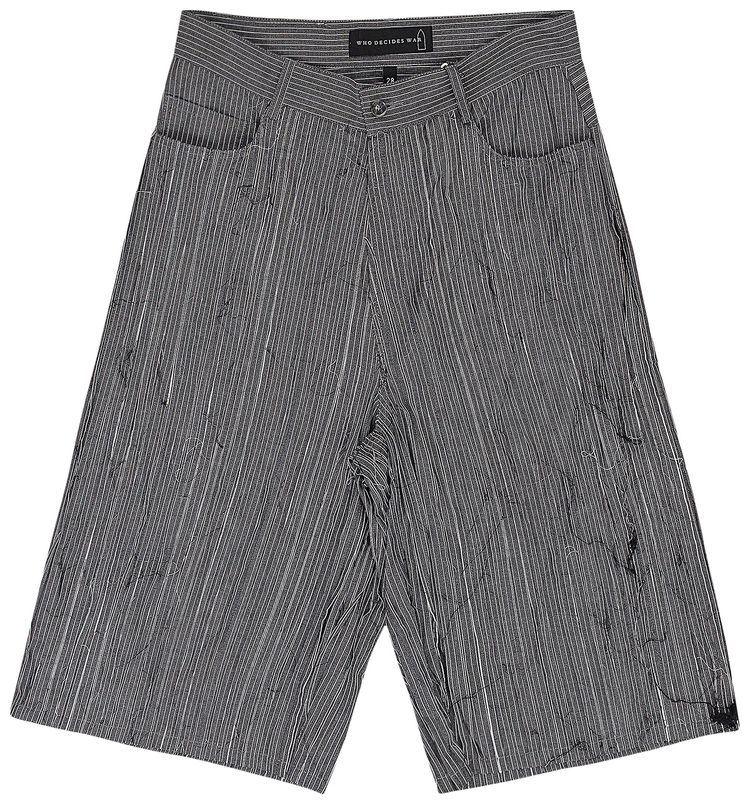 Who Decides War Exposed Seam Mid Length Shorts Grey