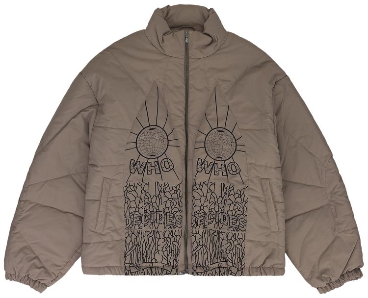 Who Decides War Embroidered Bomber Grey
