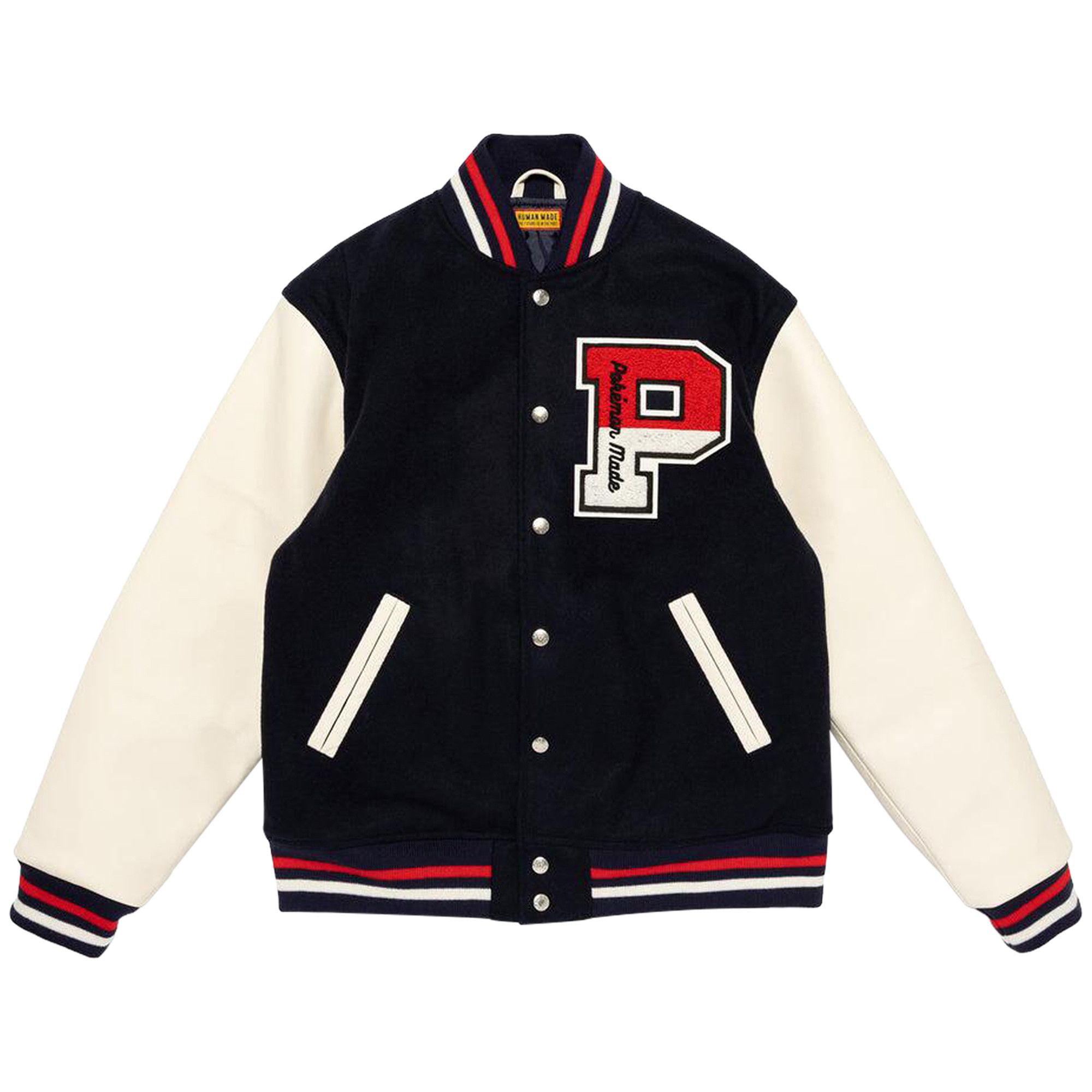 ウェア HUMAN MADE x Pokemon Made Varsity Jacket Buy Human Made x Pokemon Made Varsity Jacket 'Navy' - XX30JK004