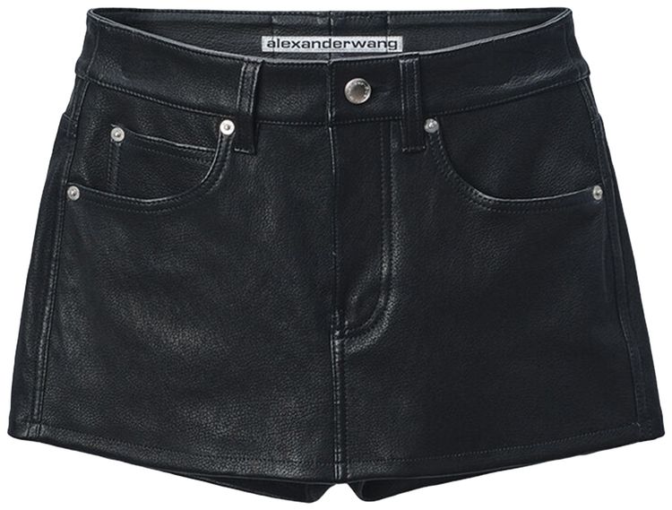 Alexander Wang Mid Rise Mini Skort Black