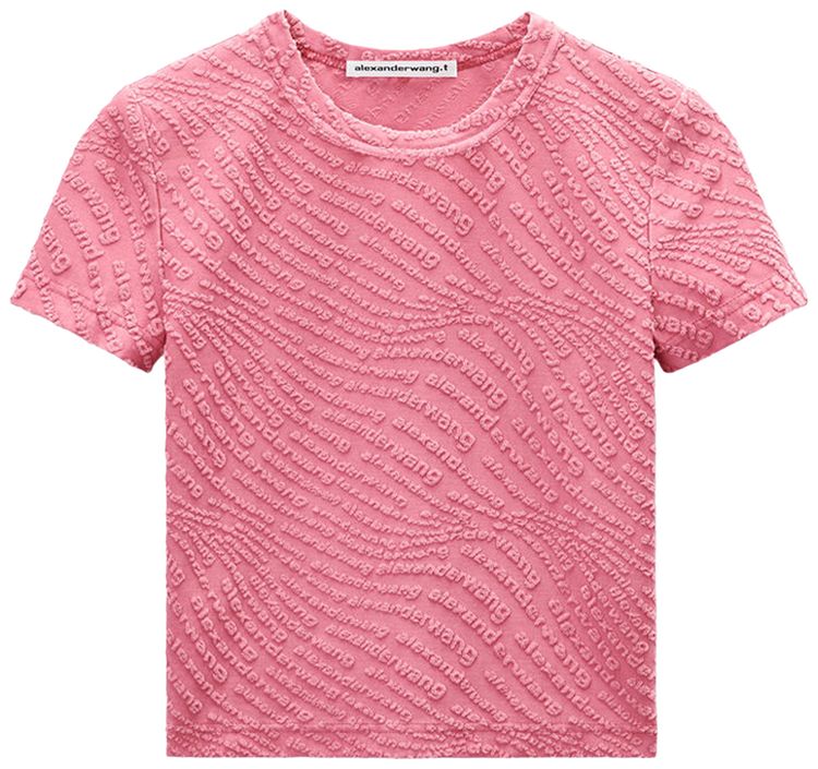 Alexander Wang Jacquard Logo Baby Tee Lotus