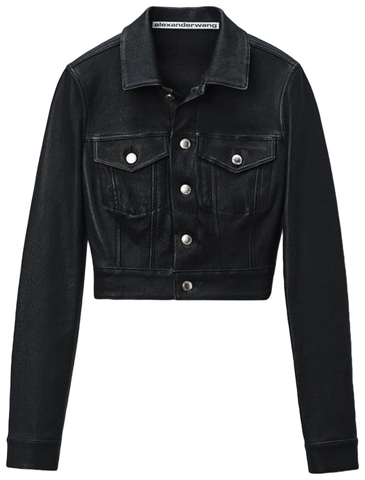 Alexander Wang Shrunken Trucker Jacket Black