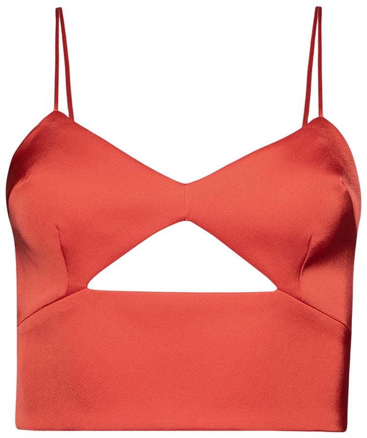 David Koma Cutout Detail Cami Top Red