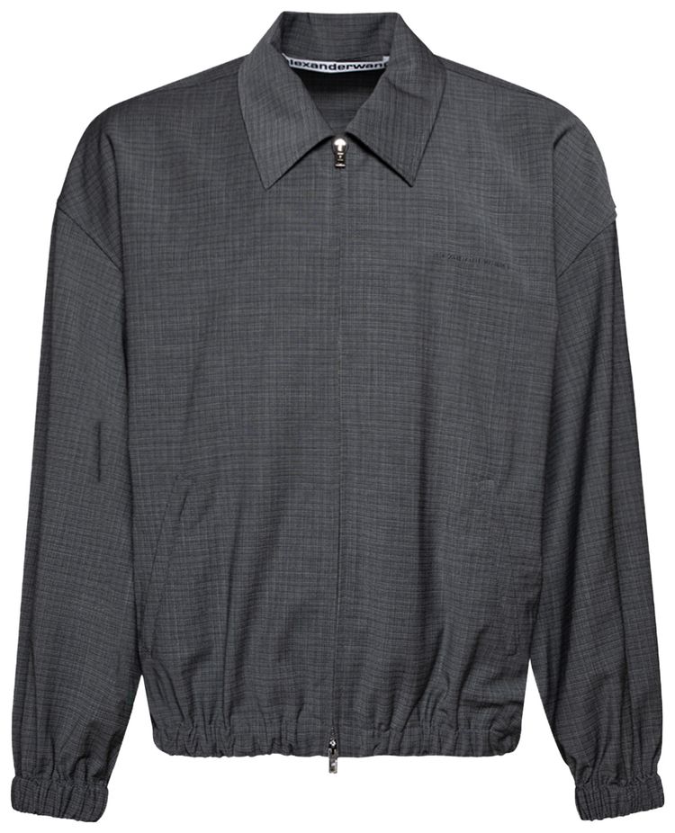 Alexander Wang Tailored Track Jacket Dark Grey Melange