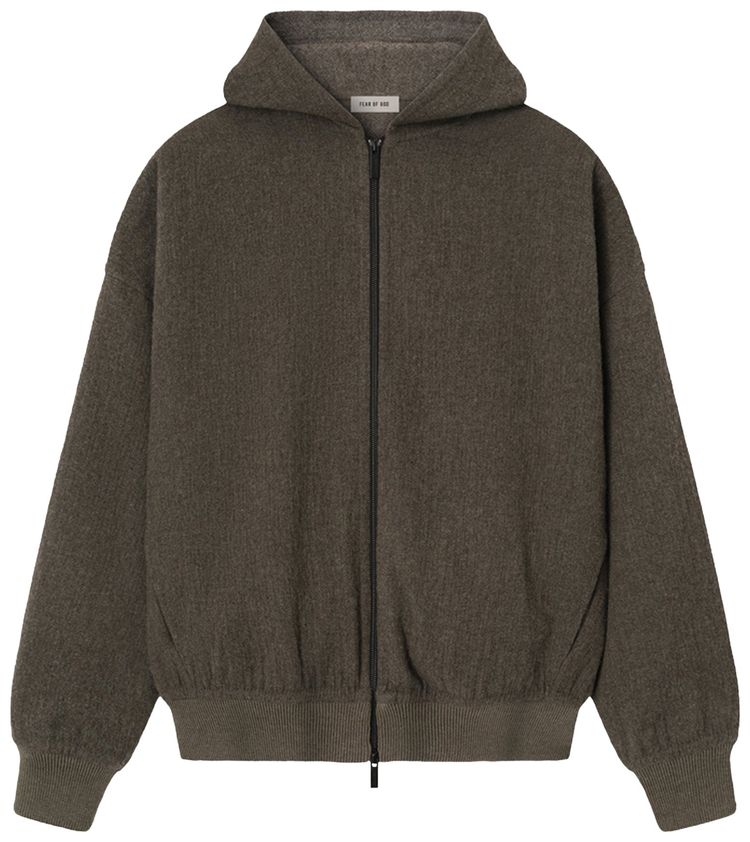 Fear of God Full Zip Hoodie Off Black