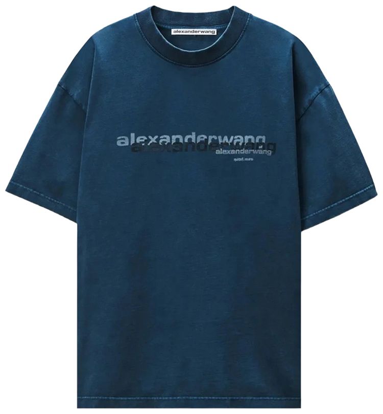 Alexander Wang Short Sleeve T Shirt Washed Navy
