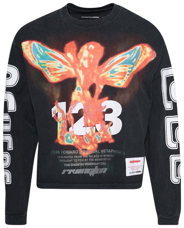 RIVINGTON roi Rebis In Times Like These Cva Long Sleeve Tee Mechanic Black  Orange