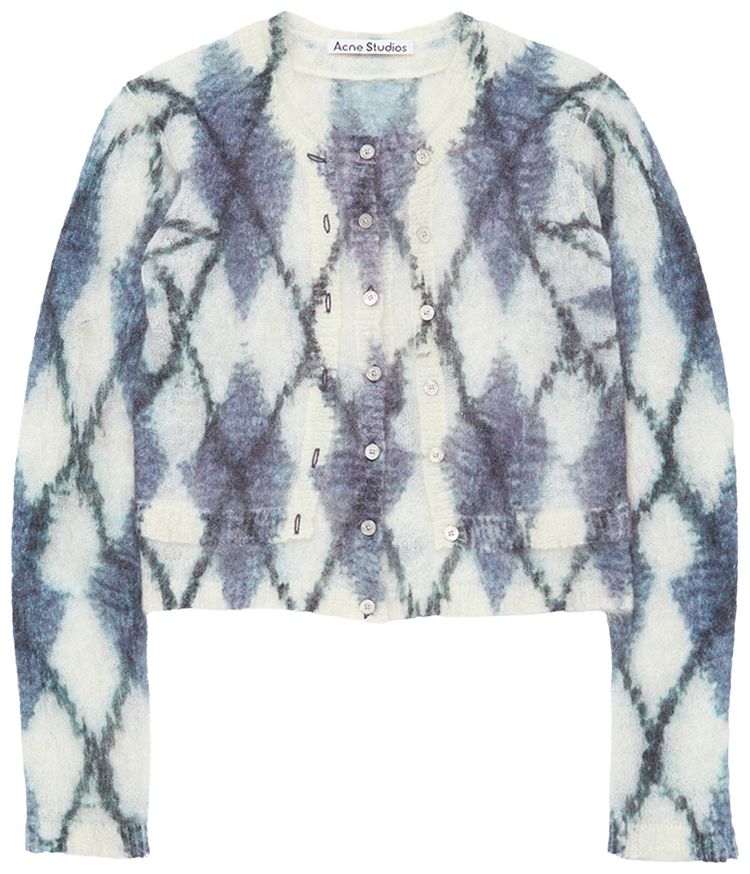 Acne Studios Mohair Blend Cardigan Mauve Grey