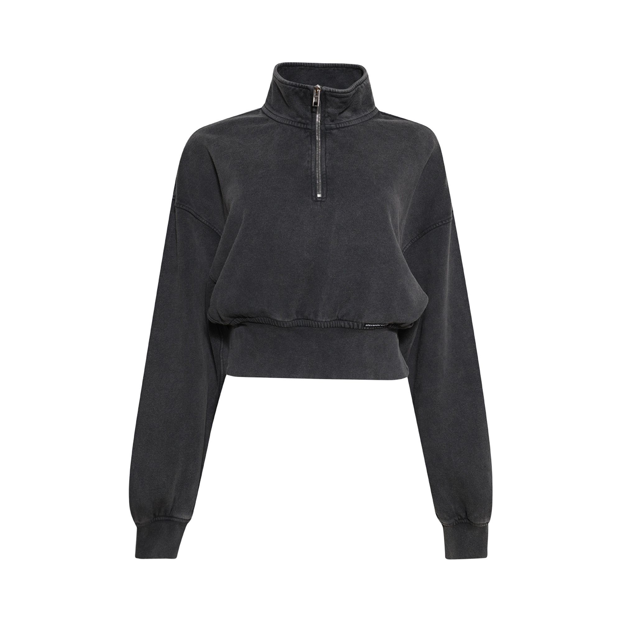 Buy Alexander Wang Cropped Half Zip Pull Over 'Washed Asphalt