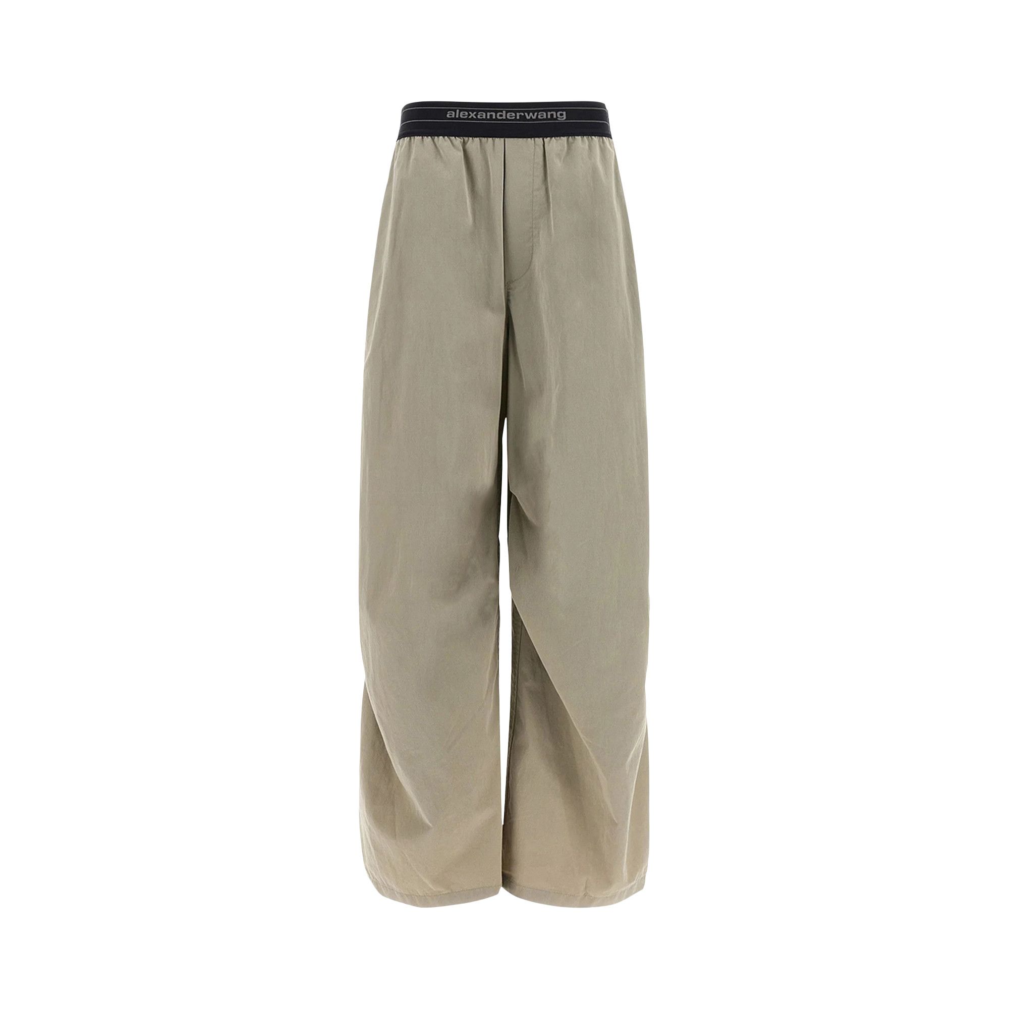 Buy Alexander Wang Mid Rise Pleated Knee Pant W/ Logo Elastic