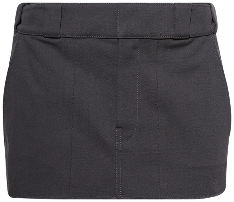 Alexander Wang Mid Rise Workwear Skort W Distressed Crease Tornado