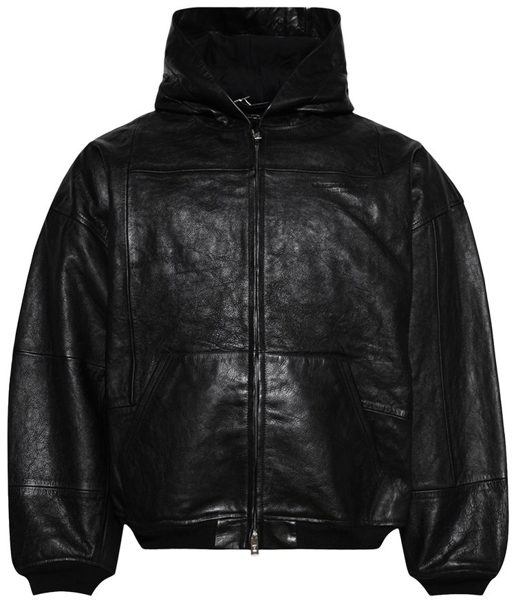 Alexander Wang Patchwork Hoodie Jacket Black