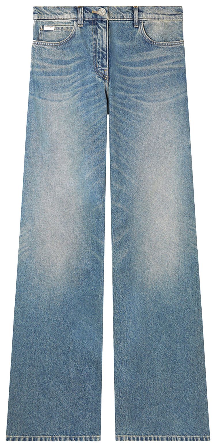 Courreges Hammer Denim Baggy Pants Vintage Medium Blue