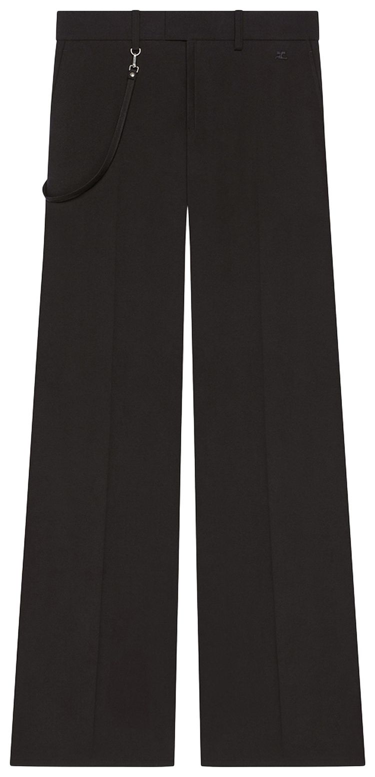 Courreges Tailored Light Twill Bootcut Pants Black