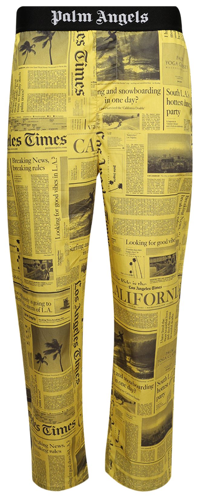 Palm Angels x La Times News Pants Yellow  Black