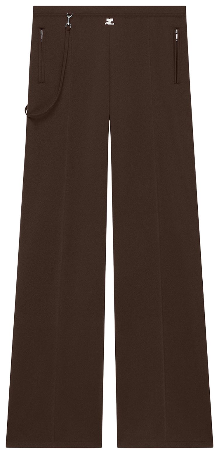 Courreges Flare Interlock Tracksuit Pants Chocolate