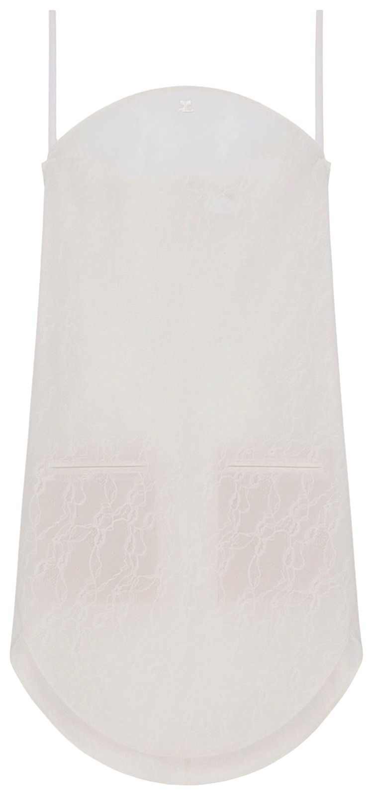 Courreges Circle Lace Dress Heritage White