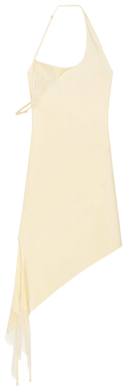 Courreges Undressed Lace Satin Dress Limoncello