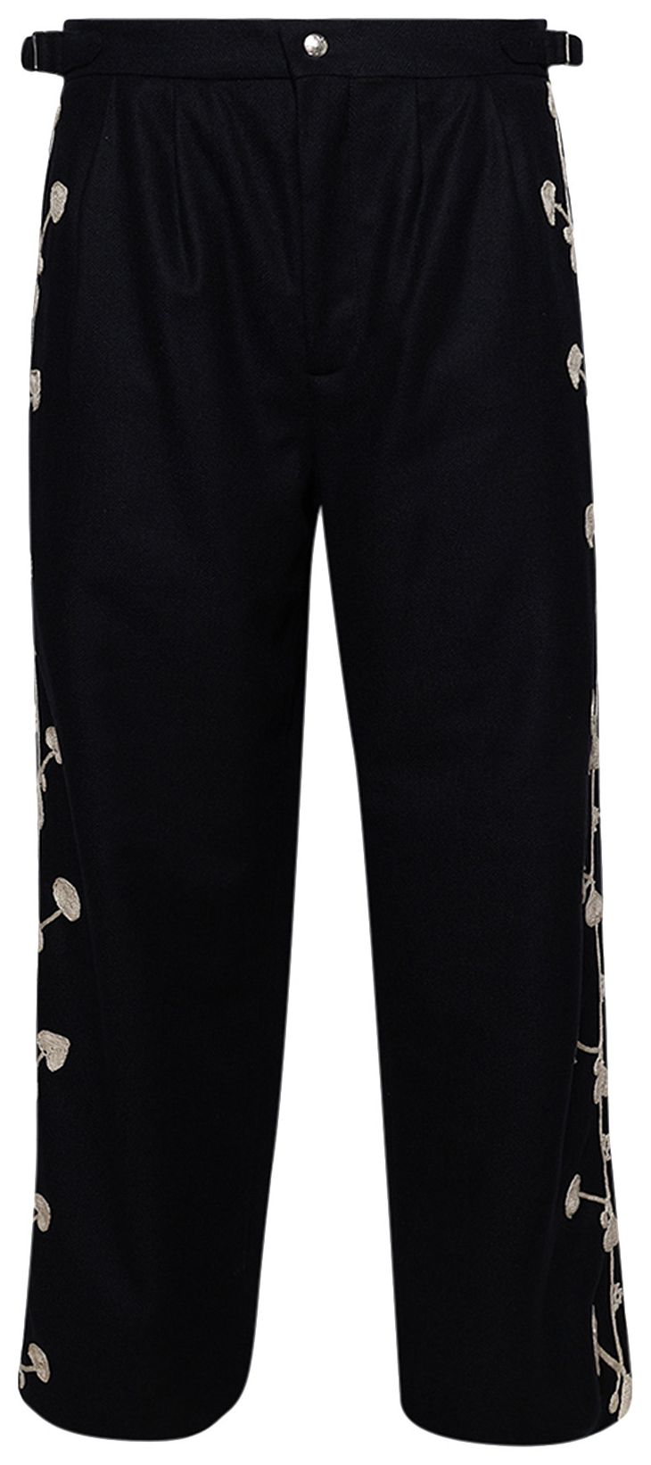 Bode Snowdrop Applique Trousers Navy