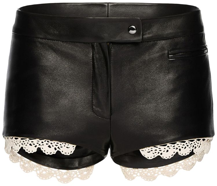 Magda Butrym Leather Shorts Black