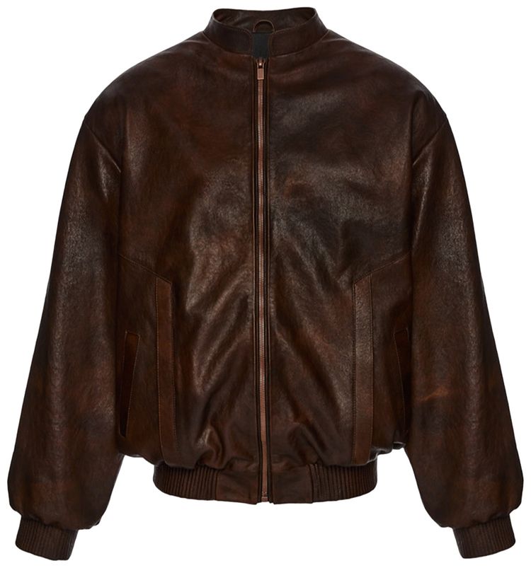 Magda Butrym Leather Jacket Brown