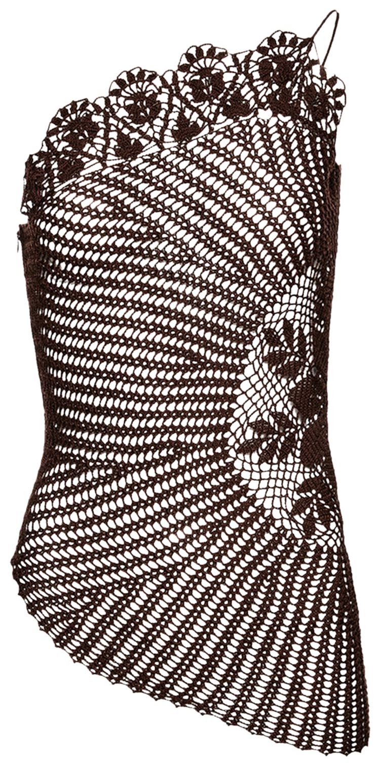 Magda Butrym Crochet Top Brown