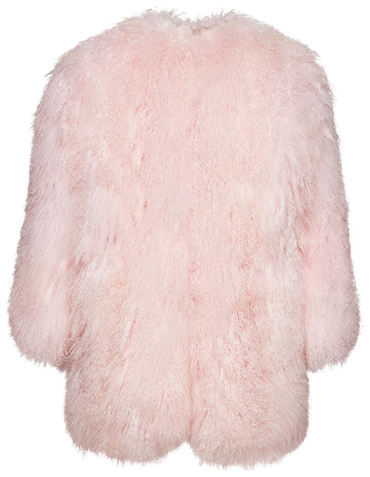 Magda Butrym Shearling Coat Pink