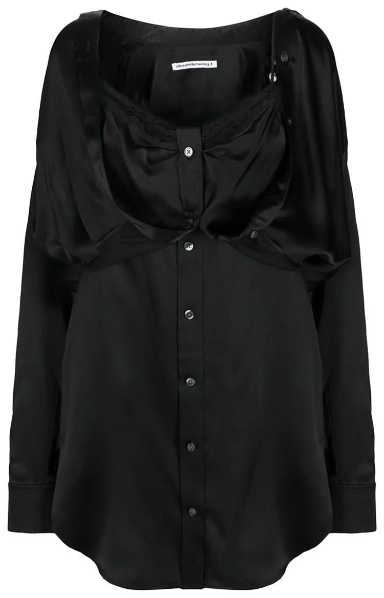 Alexander Wang Button Down Dress W Integrated Dress Black