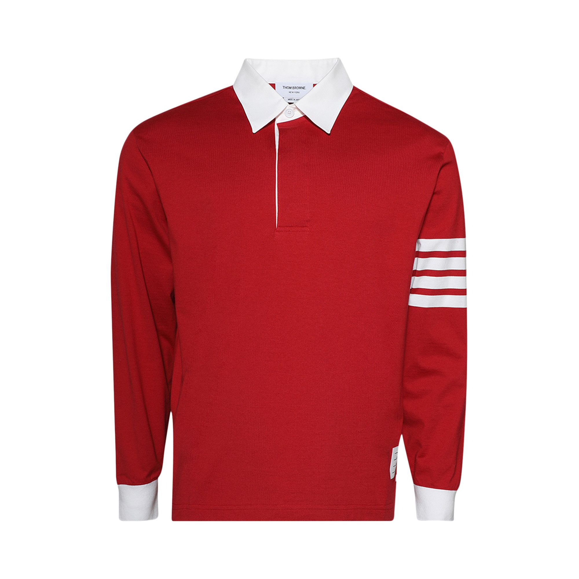 Buy Thom Browne Oversized Long Sleeve Rugby Polo 'Red' - MJP219A