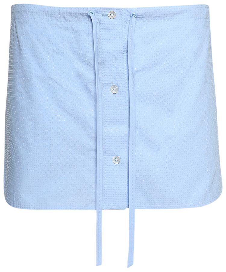 Alexander Wang Hotfix Drawstring Mini Skort Chambray Blue