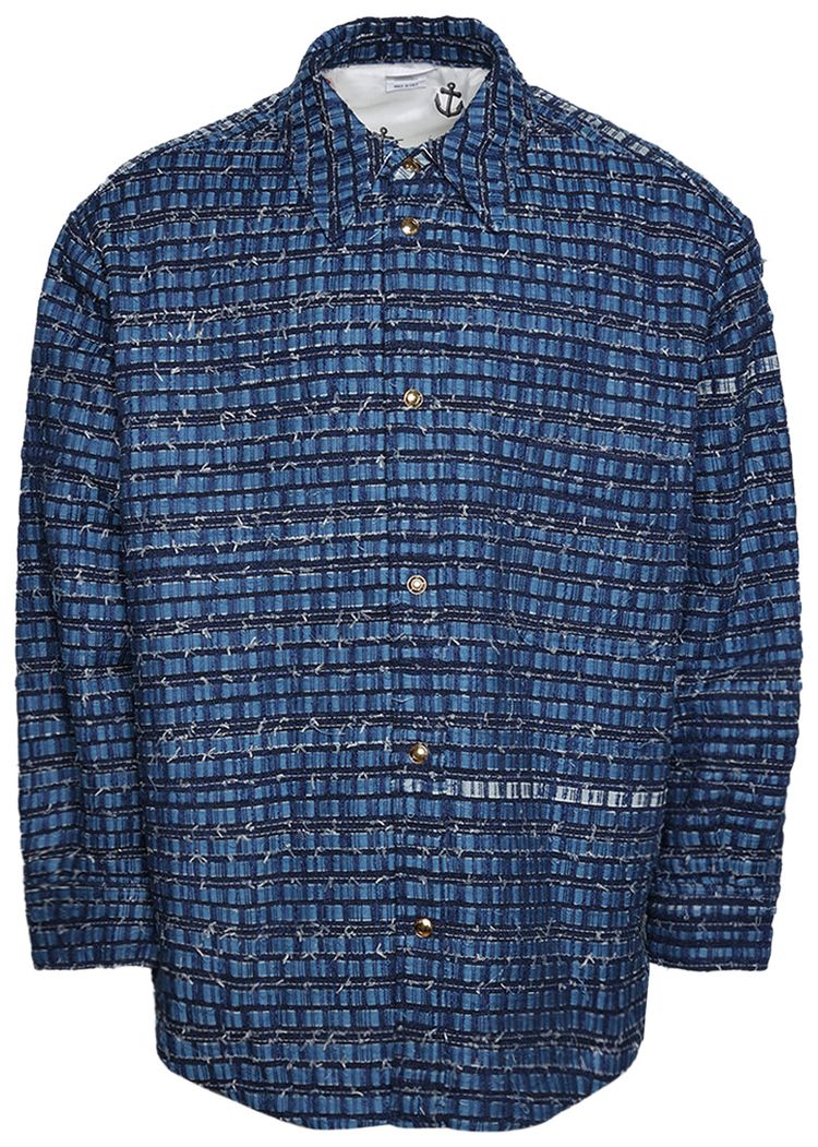 Thom Browne Oversized Shirt Jacket Medium Blue